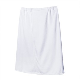 Cozy Bath Wrap Towel for Men Women Soft Quick Dry Microfibre Bath Skirt White Shower Body Wrap Water Absorbent Bathing Towel Adjustable Snap Closure Bathrobe for Home Gym Spa Beach Pool Sauna