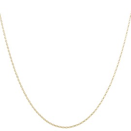 2mm 18K gold plated on solid sterling silver 925 Italian BELCHER rolo cable round link marine chain necklace bracelet anklet with spring ring clasp - inch 16"/40cm