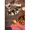 Cowhide Coaster Set of 6 pcs Natural Cowhide Drink Coasters