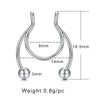 SSQKYZCSYZ 5Pcs Stainless Steel Nose Rings Hoop Gradient Nose Studs