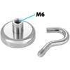 POPPSTAR 5 Pieces Magnet Hook (Clamping Force 36 kg, Diameter