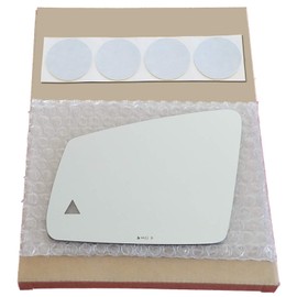 Mirror Glass Replacement + Adhesive Pads for 10-15 Mercedes E350, 14-19 CLA250, 15-20 GLA250, 10-17 E550, 11-15 C300 Driver Side - Blind Spot (2010 2011 2012 2013 2014 2015 2016 2017 2018 2019 2020)