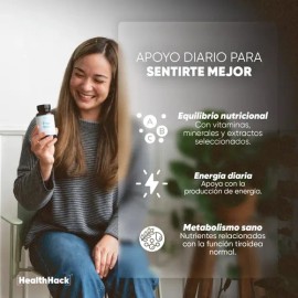 Thyr Vital con L-Tirosina, Guggul, Yodo y Selenio | Hierro Zinc y Magnesio + Vitamina A | Energía Diaria y Bienestar General | Rutina Equilibrada de u