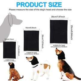 IONPSHG 2PCS Quiet Ears for Dogs Dog Hoodies Hat Calming Dog Hood for Noise Protection No Flap Ear Wraps Pet Soft for Anxiety Relief Calming Grooming Neck Ear Warmer & Calming (S)