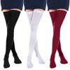 SATINIOR 3 Pairs Extra Long Socks Thigh High Cotton Socks