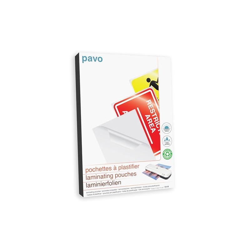 Pavo Premium Laminierfolien DIN, 75 x 105 mm, 2 x