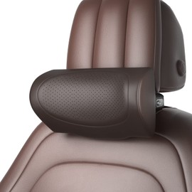 CANLER Headrest Neck Pad, Neck Cushion for Car, Adjustable, Neck Pillow, Spine Support, Driver’s Seat, Travel, Driving, Brown
