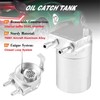 RULLINE Baffled Oil Catch Can Kit Reservoir Tank 400ml Oil