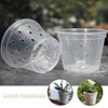 BESPORTBLE 5sets Clear Orchid Pots Flower Planter with Saucers Breathable