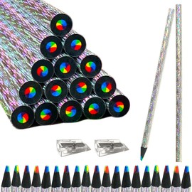 Kanehosi Rainbow Pencils 20pcs Multi Colored Pencils for Adult, Gift for Birthday Easter Halloween Christmas Stocking Stuffers