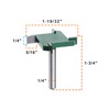 VGOL 4-Wing Spoilboard Surfacing Router Bit 1/4'' Shank T-type Slotting
