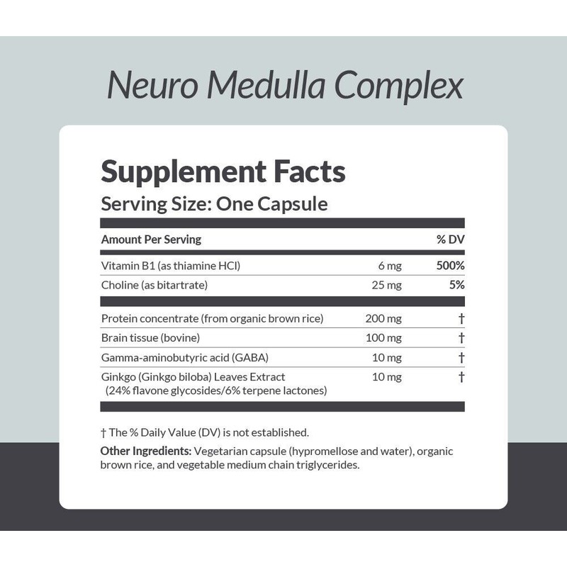 Professional Formulas Neuro Medulla Complex, Dietary Supplement, 60 Capsules