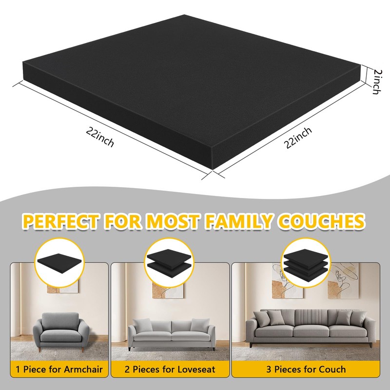 HZCGJMY 22''x22'' Couch Cushion Support for Sagging Cushions, Sofa Cushion