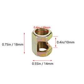 Pastlla M10 Thread 0.75" Iron Hexagon Nut Thread Light Fittings Height Lamp Repair Parts for Lamp Pipe Zinc Plating Iron, Pack of 10