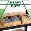 On1shelf® 10pcs Stackable Cardboard Boxes, Corrugated Storage Bins, Pantry Organiser