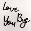 HDGSAFD 2 Sets "Love You and Goodbye" Wooden Sign Wall