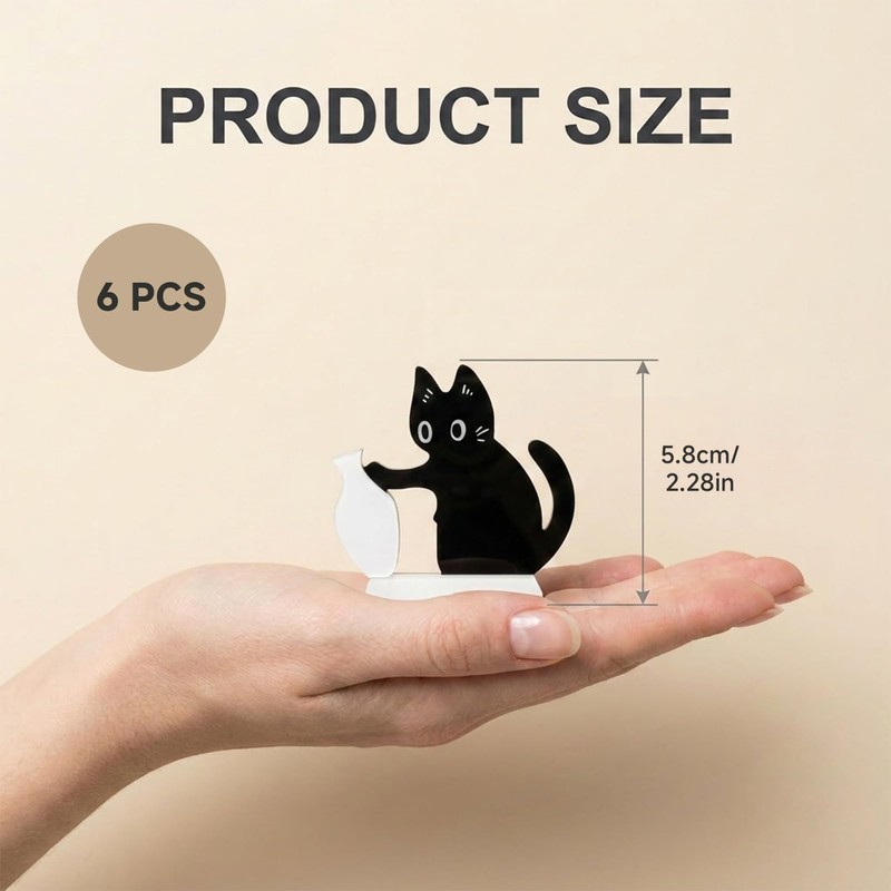 6 Pcs Cat Whisker Holder, Clear Acrylic Whisker Holder Magnet
