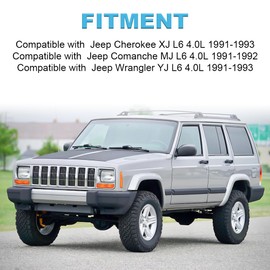 JDMON Fuel Injectors Compatible with Jeep Cherokee XJ, Comanche MJ, Wrangler YJ L6 4.0L 1991 1992 1993 Replacement for FJ124 33007127