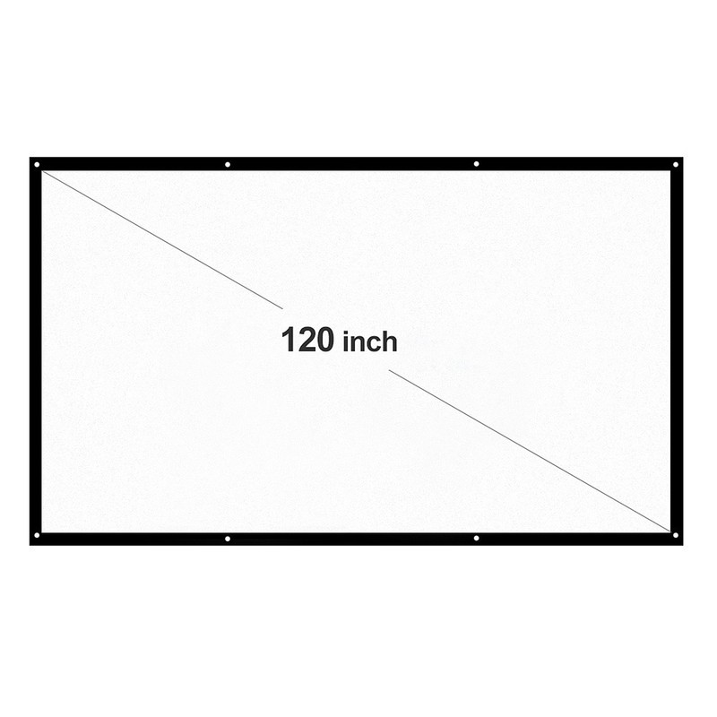 120-inch 16:9 Projector Screen Portable HD Projection Screen Foldable Wall