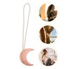 Ciieeo 1Pc Magnetic Moon Shape Curtain Tieback Buckle Punch Curtain