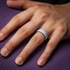 ThunderFit Anillos de boda de silicona para hombres y mujeres,