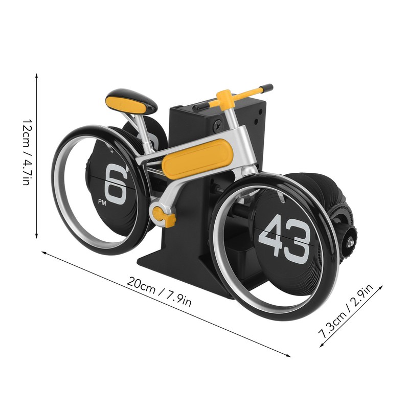 Bicycle Flip Clock Creative Automatic Flip Down Clock Desktop Stress