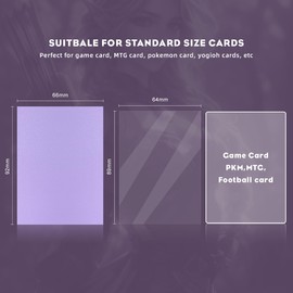 Orchid Violet MTG Card Sleeves, Hypttior Dual Matte Textured 100 Card Sleeve with 100 Inner Sleeves for Standard Card, MTG, PKM, Baseball Card, Sports Cards