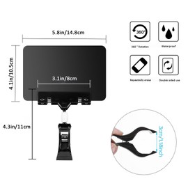10 Pack Food Labels for Party Buffet, Double Sided Display Clips Rotating Reuse Mini Chalkboard Signs with Clip, Small Sign Holder for Retail Display, Business, Office, Exhibition (Black)