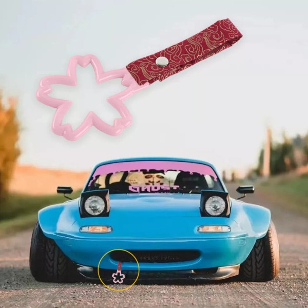 Unbranded JDM Sakura Flower TSURIKAWA Pink Ring Car Subway Bus