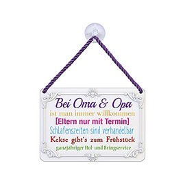 Blechwaren Fabrik Braunschweig Kulthänger Tin Sign "Bei Oma und Opa … KH082