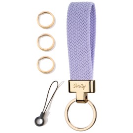 SENLLY Car Keychain, Stretchy Key Holder, Original Elastic Anti-Drop Design Finger Lanyard Strap