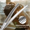 HASHIMOTO Curved Chunkers Shears for Dog Grooming,Curved Dog Texturizing Scissors,Cat