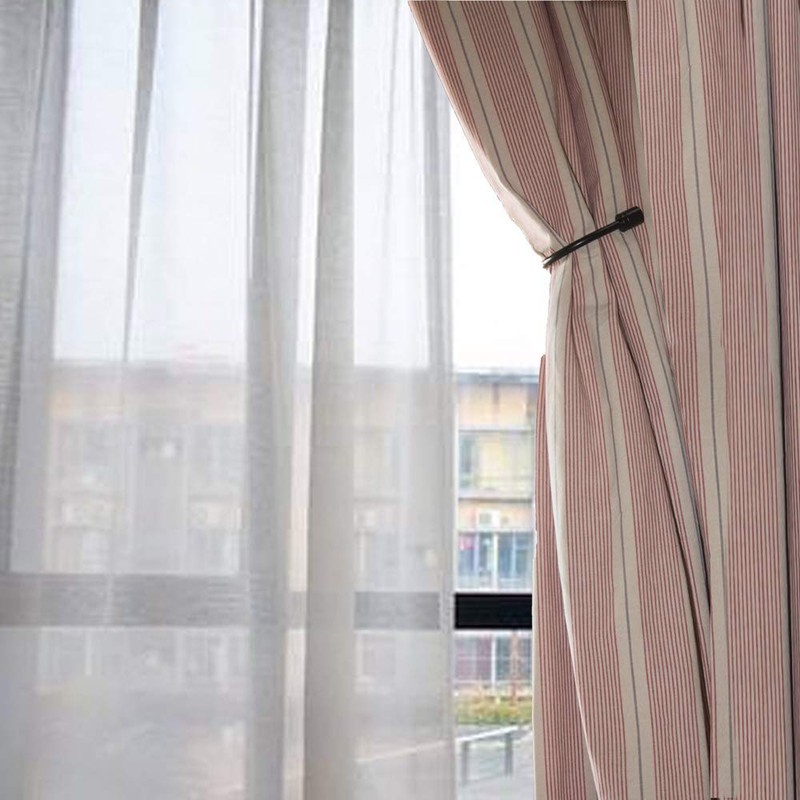 Zip Seven Heavy-Duty Curtain Holdbacks Metal Drapery Tieback Hooks Wall