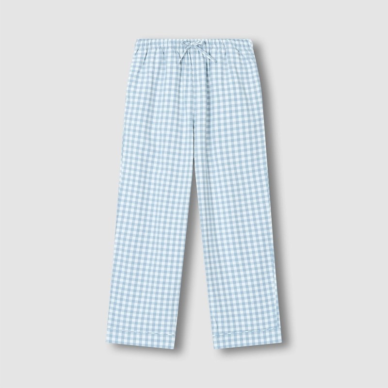 JAJU [JAJU/자주] 여 플란넬 파자마 세트_다크 블루 [JAJU] Women's Flannel