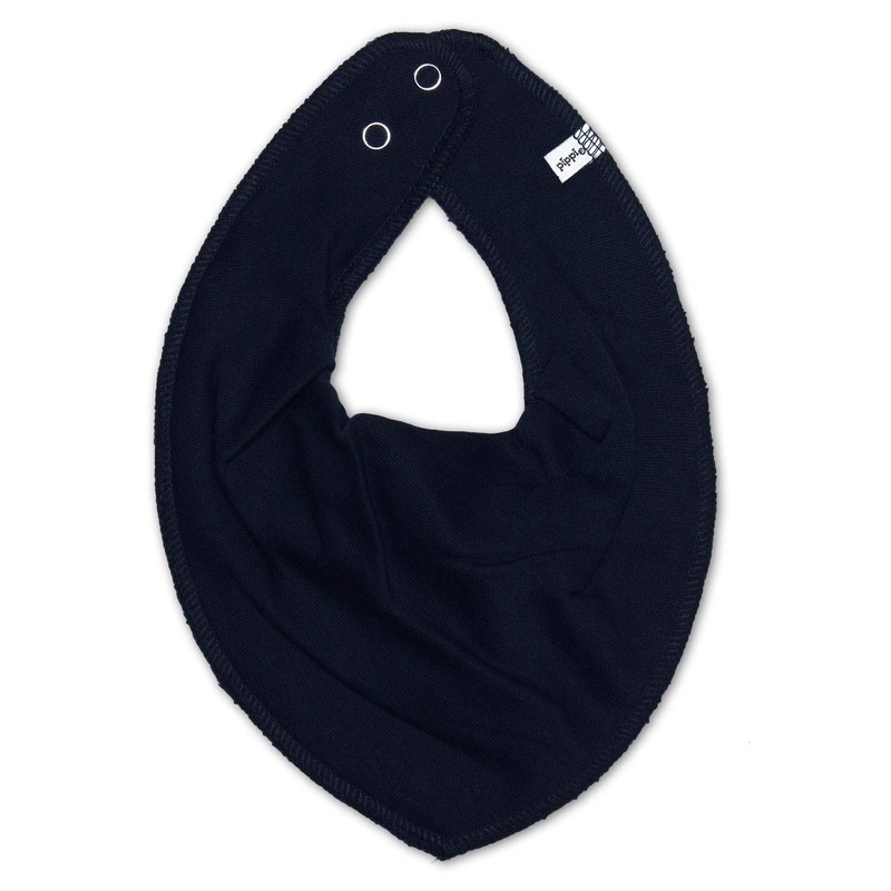 Pippi Triangular Scarves Set of 3 Baby Neckerchiefs, Navy Stars,