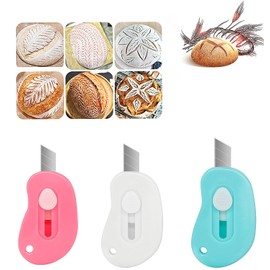 Bread Dough Scoring Tool Set - Sourdough Razor Cutter with Patterns Booklet - Professional Bread Slashing Tool for Artisan Bakers - 3PCS