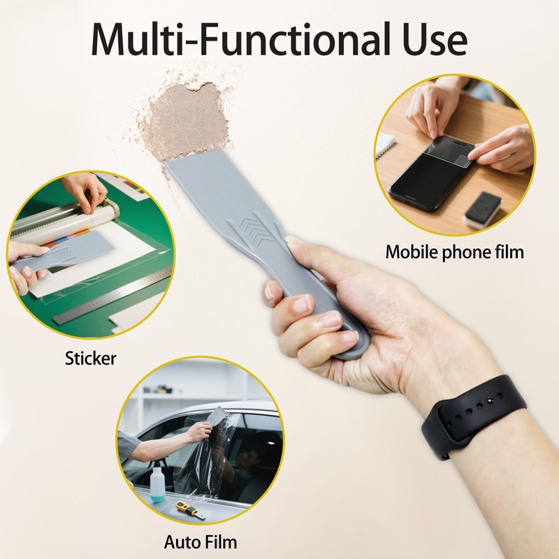 6 Pcs Flexible Plastic Paint Scraper, 2 Inch Plastic Putty