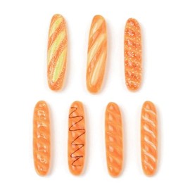 LiQunSweet 100 pcs Bread Theme Resin Cabochons Breakfast Baking Dessert Sweet Imitation Food No Hole Beads for DIY Jewelry Embellishment Craft Phone Bag Shoes