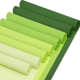 Whaline 8 Rolls St. Patrick's Day Crepe Paper Streamers 25 x 250cm 4 Colors Party Streamers Green Theme Crepe Paper Roll Decorative Craft Streamer for Gift Wrapping Paper Crafts Room Wall Decoration