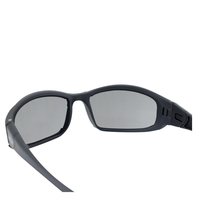 Epoch Lacrosse Hybrid Motorcycle Sunglasses Black Frames Smoke Lens ANSI