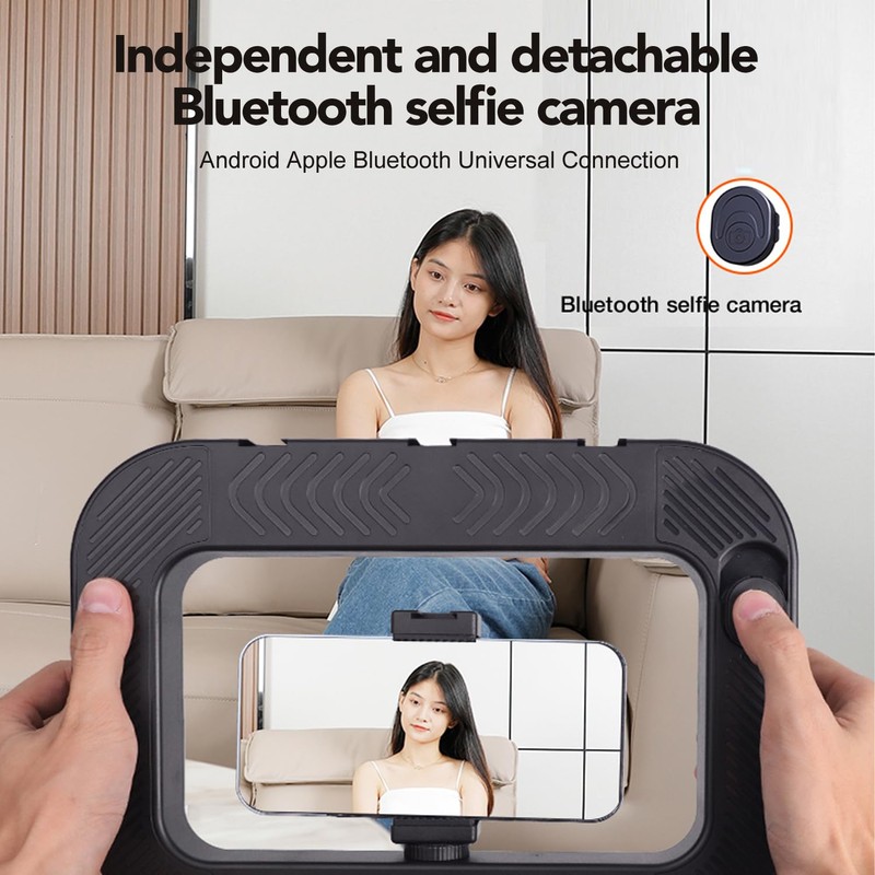 Smartphone Ring Selfie Light Kit Handheld LED Mobile Video Stabilizer
