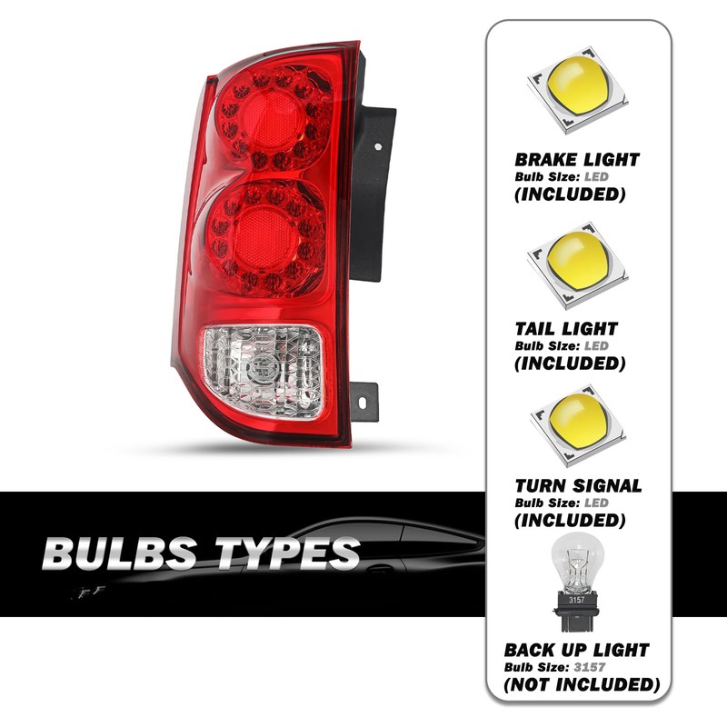 SOCKIR LED Tail Lights Assembly Compatible with 2011-2020 Dodge Grand