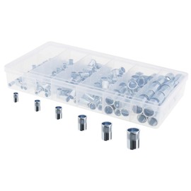 OTOTEC 220Pcs Rivnut Assorted Kit, Knurled Steel Serrated Reduced (M3 M4 M5 M6 M8 M10) -Countersunk Head