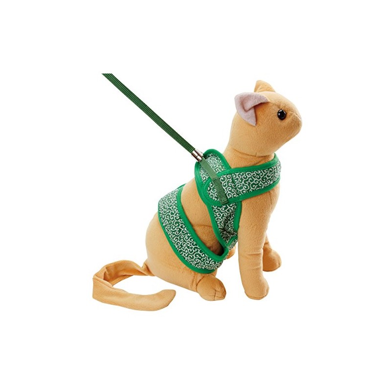 Petio Cat Komachi Soft Harness Lead, Arabesque, Medium