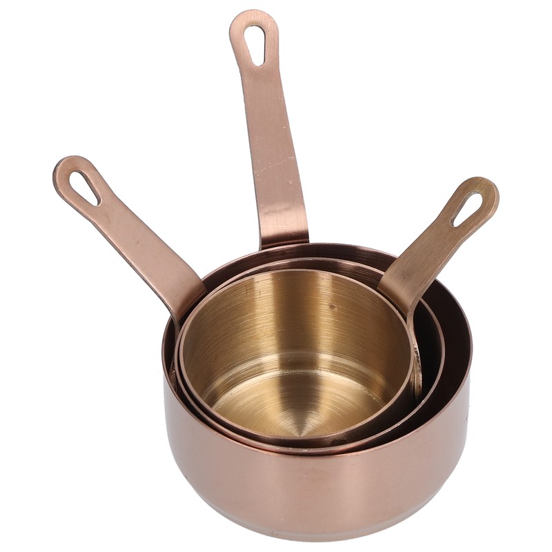3pcs Sauce Cups Stainless Steel Sauce Dish with Handle for