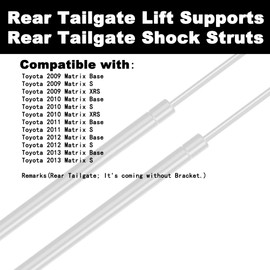 Rear Tailgate Lift Supports Shock Struts Compatible with Matrix 2009 2010 2011 2012 2013 2014 09 10 11 12 13 14 2-PC Set Replace 6896002181