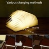 5.7 Inch Wooden Book Lamp, Multicolor Folding Book Lamp Automatically