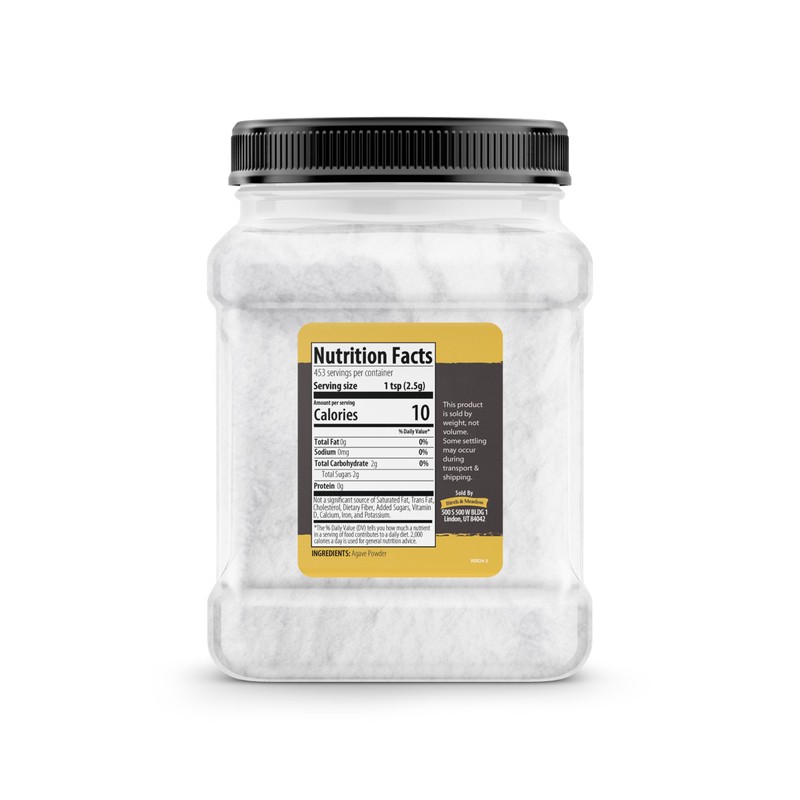 Birch & Meadow 2.5 lb of Agave Sweetener, Plant-Based, Powder,