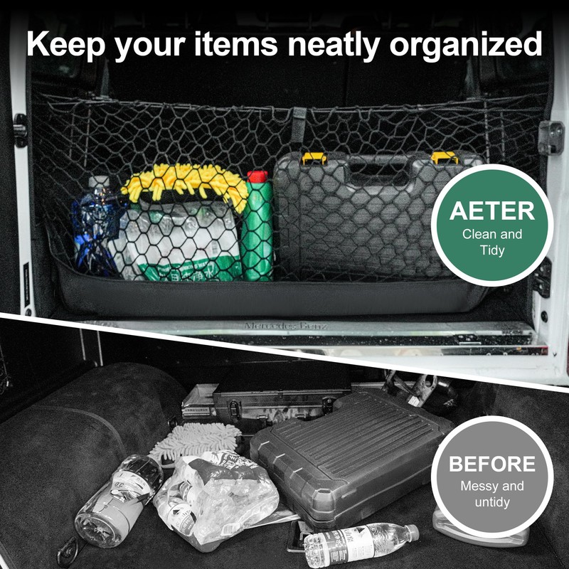 Style Truck Bed Cargo Net with Storage Pouch - Universal
