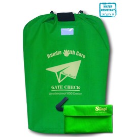 Durable Car Seat Travel Bag for Air Travel & Storage - Unique Lime Green- Tough 600D Water & UV Resistant - 2" Wide Shoulder Strap- Designed to Protect Child's Car Seat - Best for Airport Gate Check